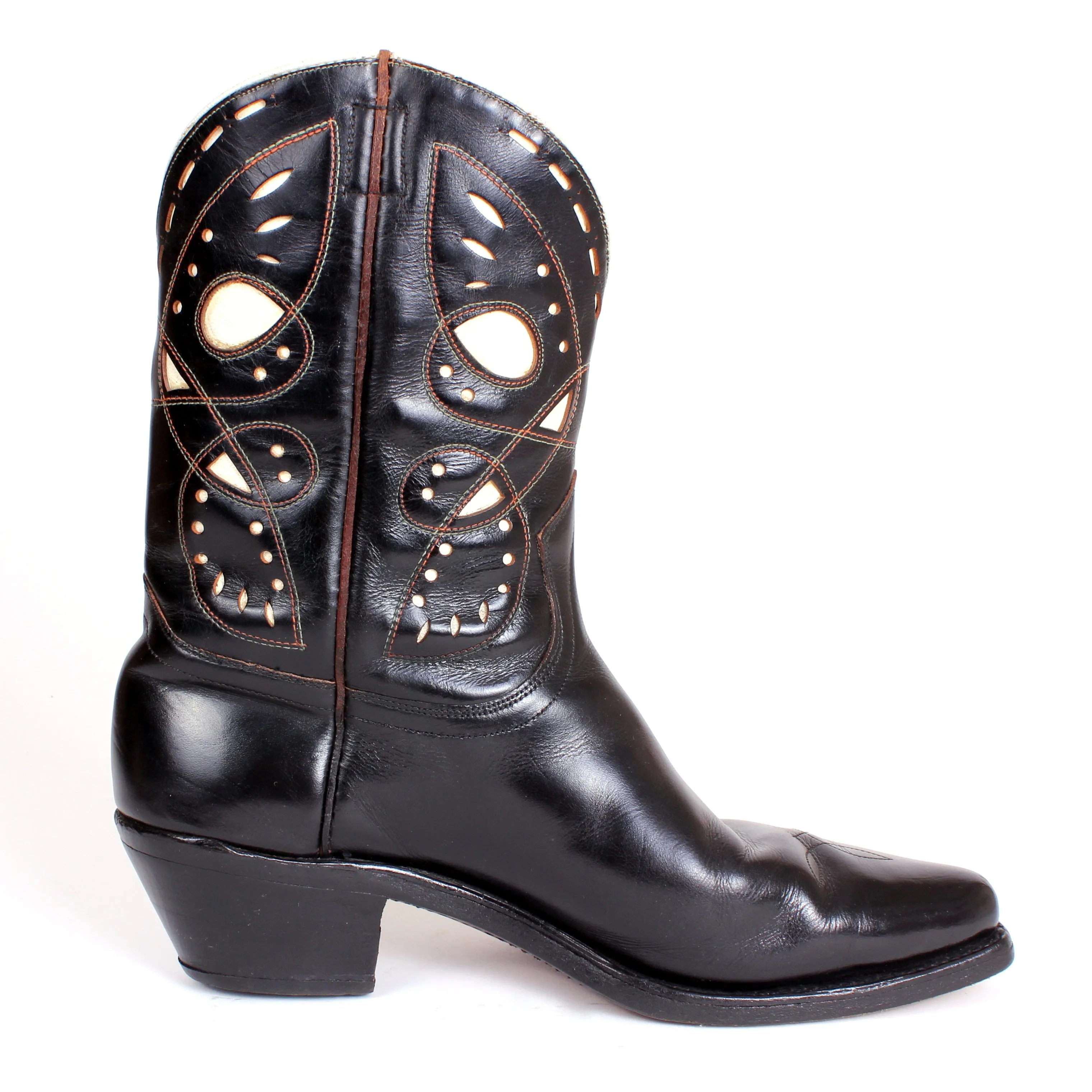 STOLEN 6/21/24 Vintage Goding Black Cowboy Boots