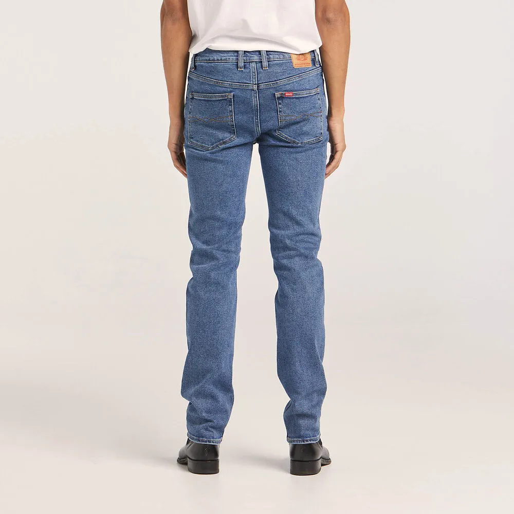 Straight Slim Stonewash Stretch Jean