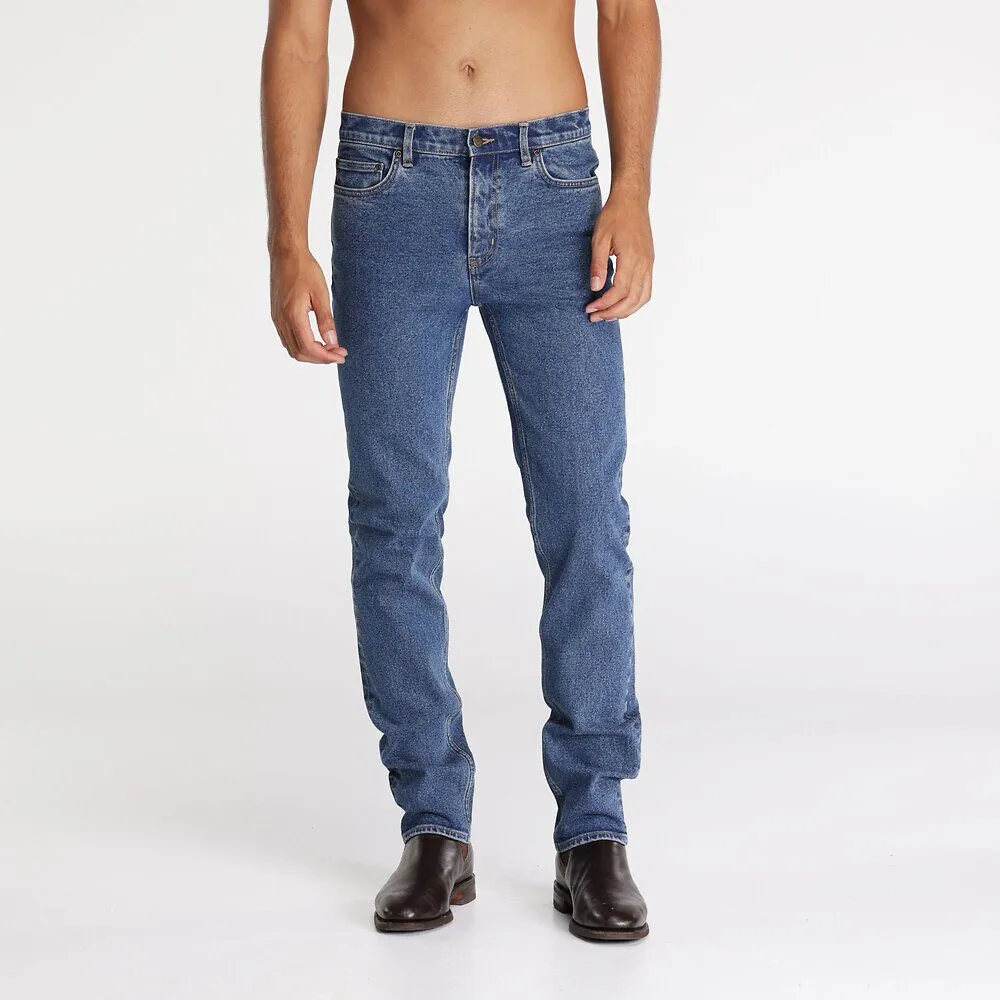 Straight Slim Stonewash Stretch Jean