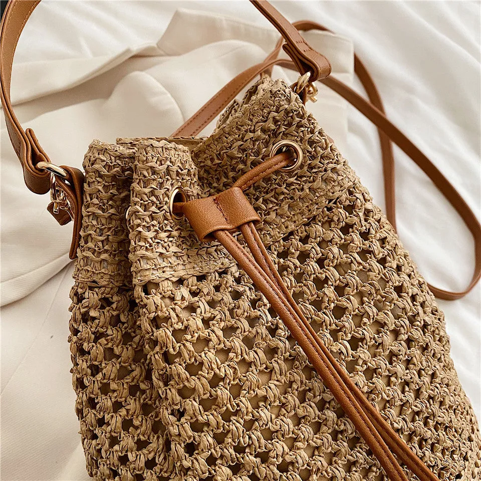 Straw Bucket Bag