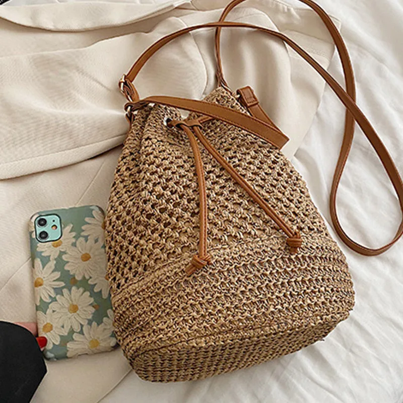 Straw Bucket Bag