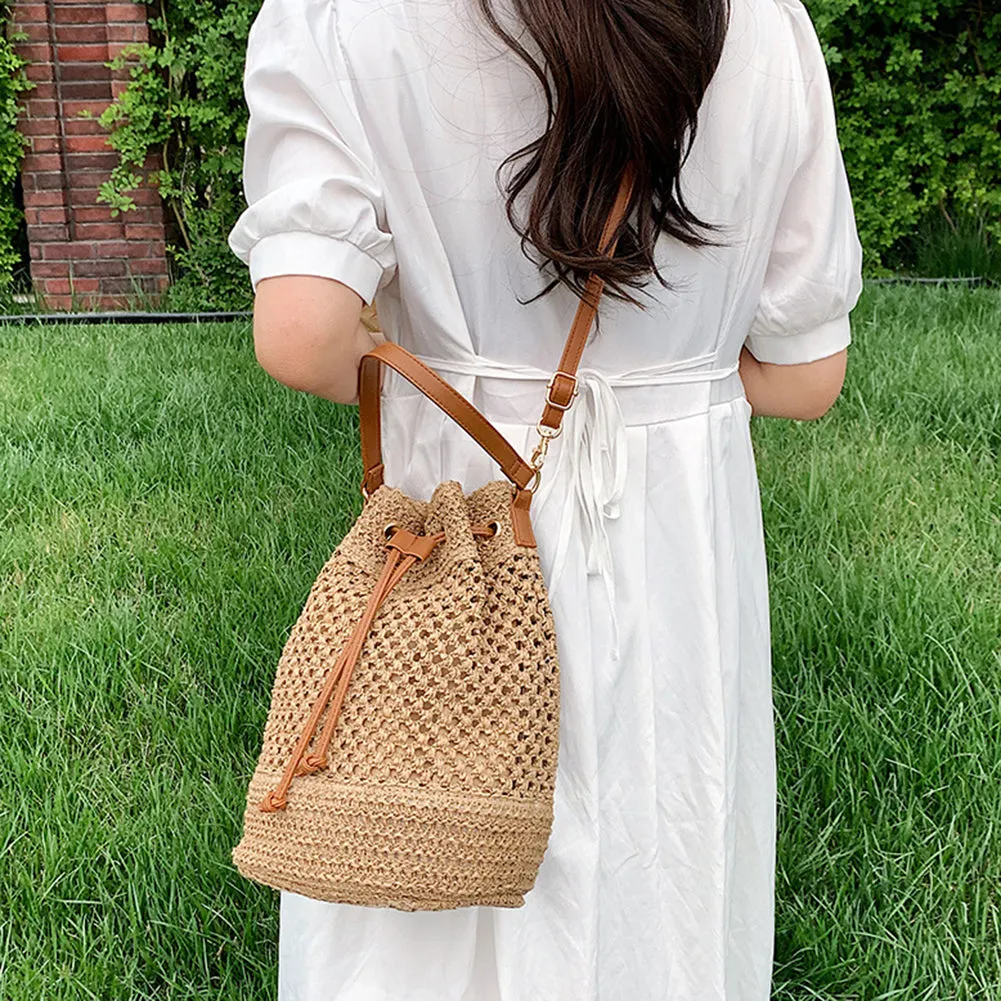 Straw Bucket Bag