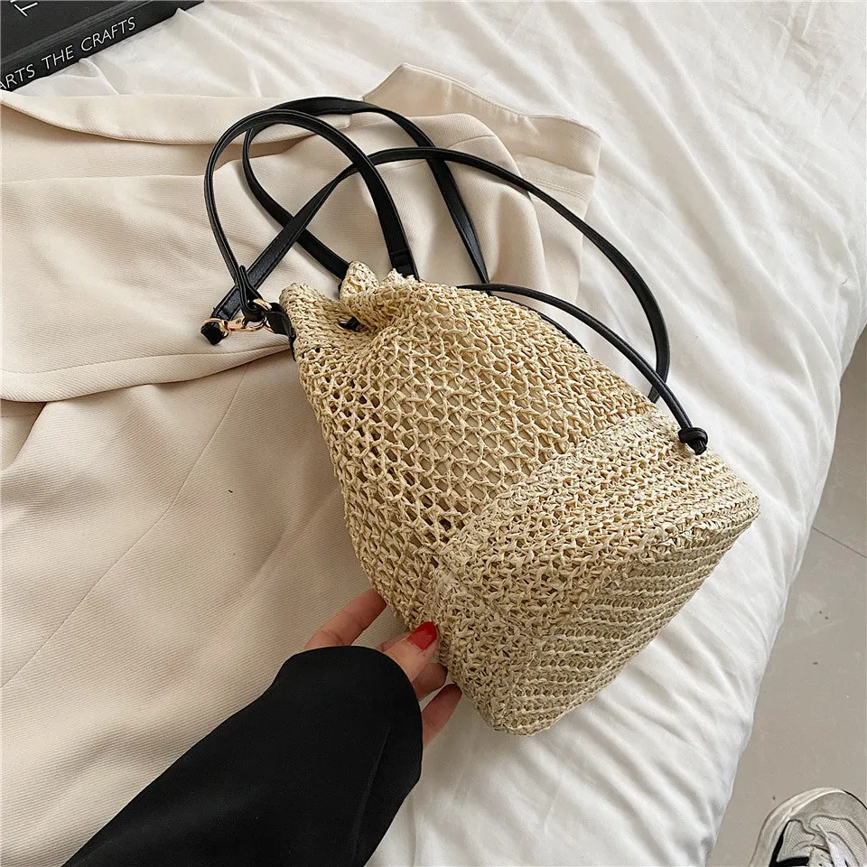 Straw Bucket Bag