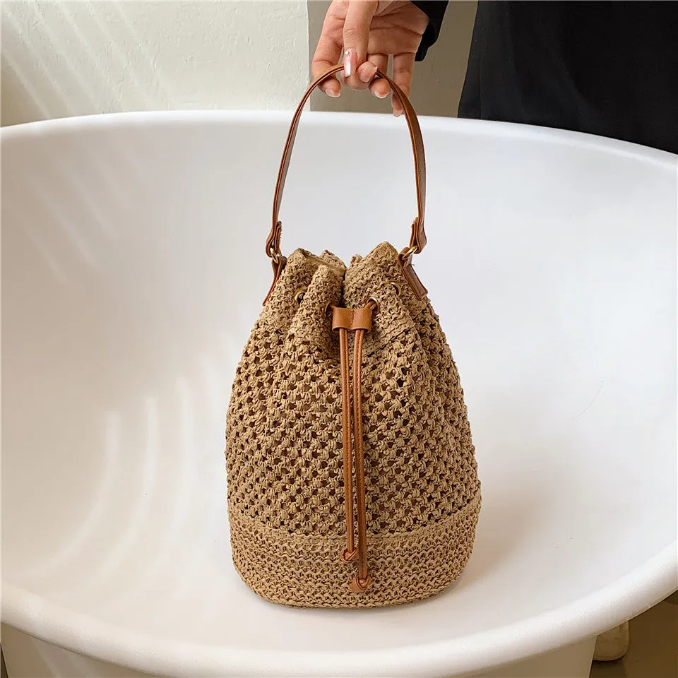 Straw Bucket Bag