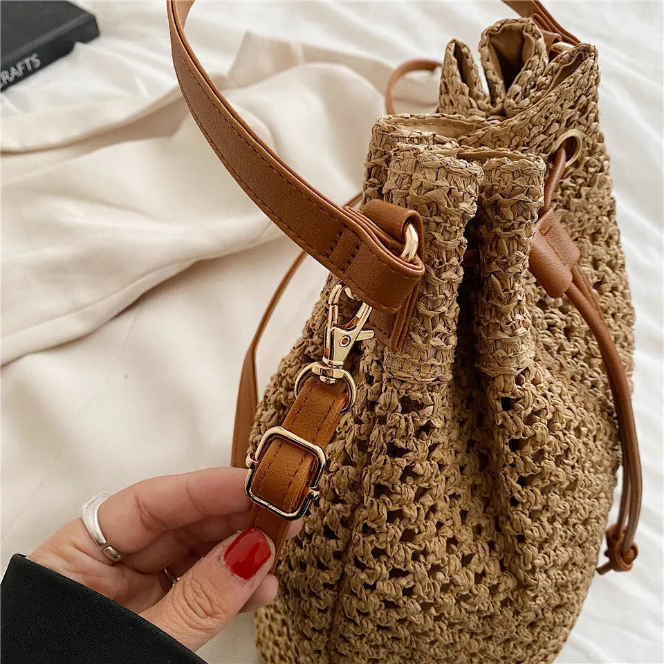 Straw Bucket Bag