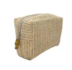 Straw Sand Mini On Board Makeup Bag
