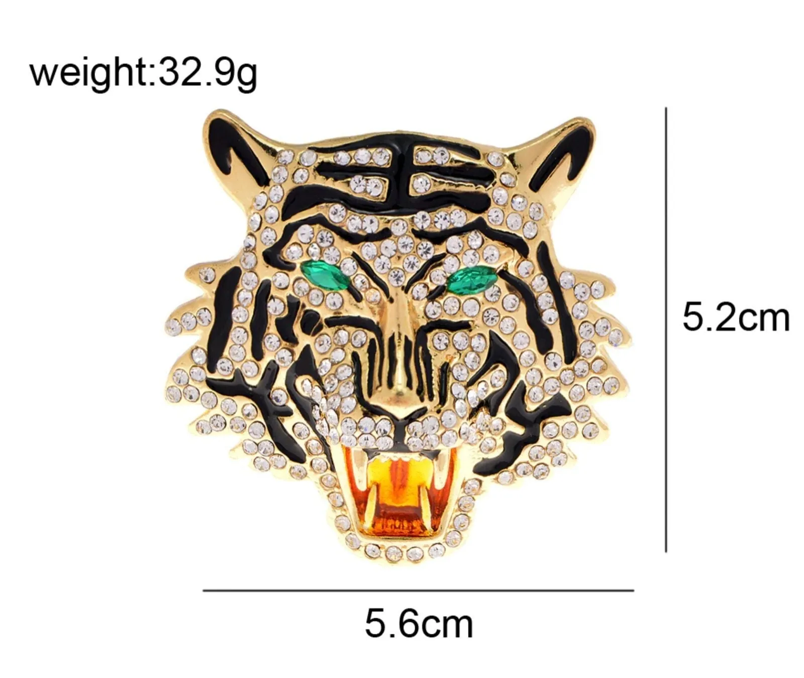 Stunning gold plated retro tiger leopard  king celebrity brooch broach pin jjj27