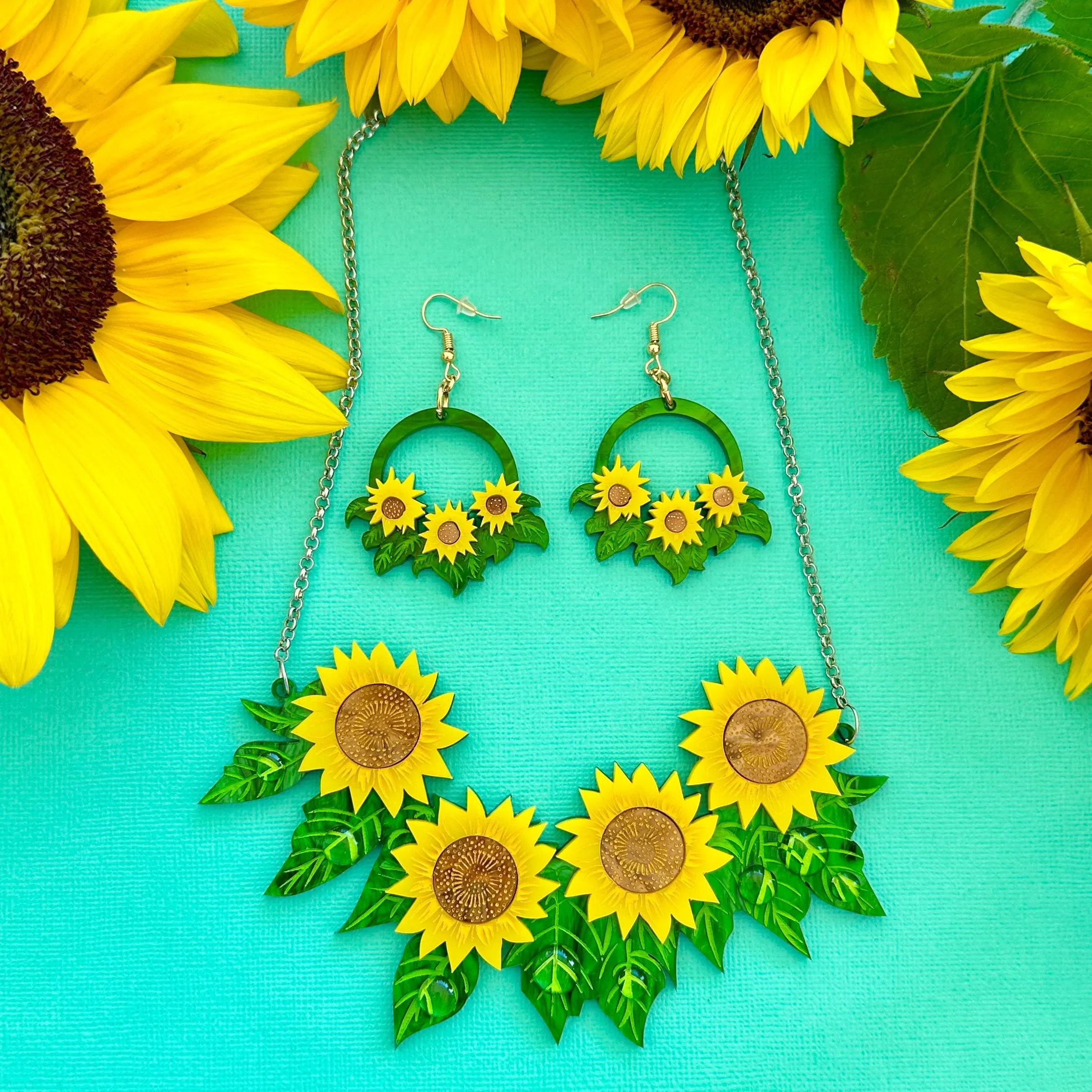 Sunflower 🌻 - necklace - Set of 2