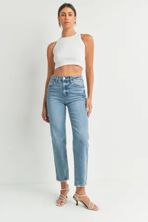 Sydney Straight High Rise Clean Leg Denim Jeans