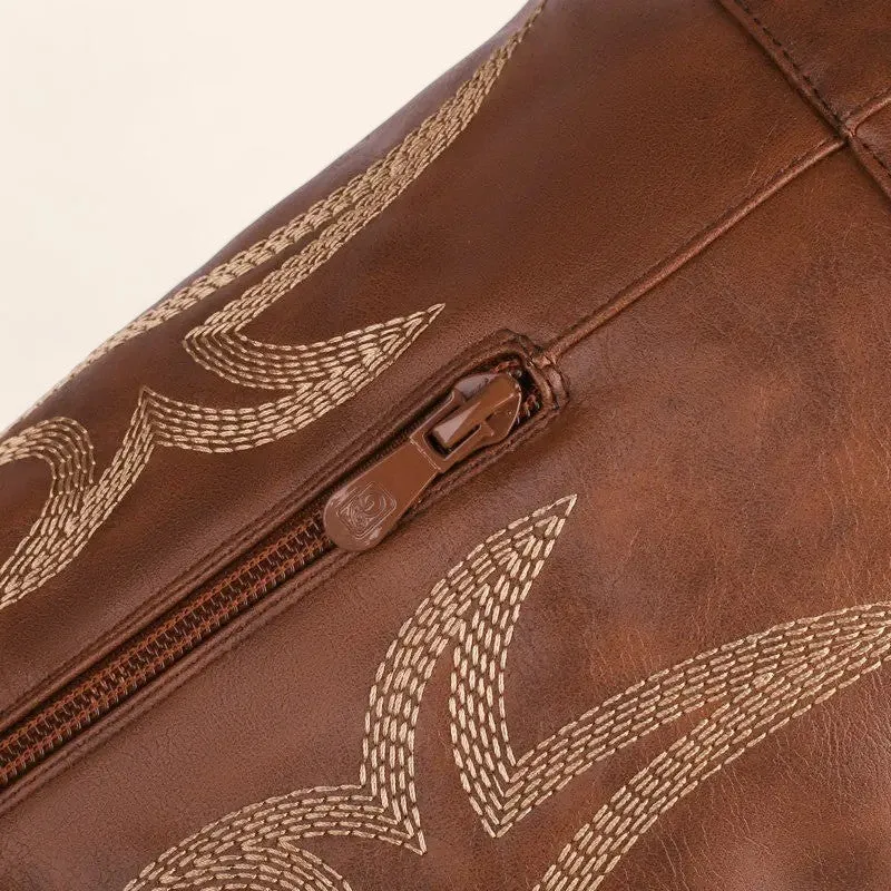 Tall brown cowboy boots - Coffee shade - N°51