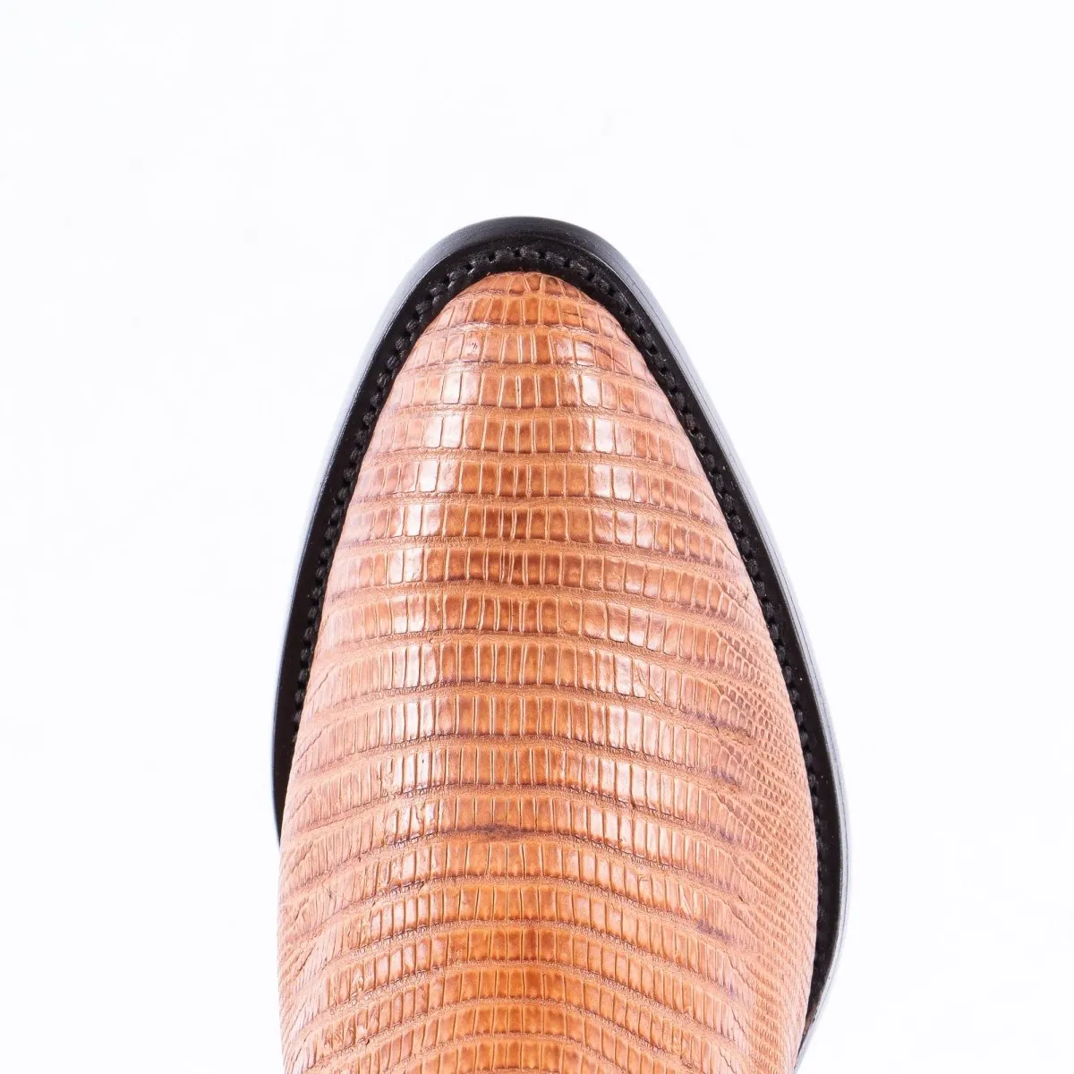 TANNER MARK EXOTIC LEATHER Lizard MD Brandy Cowboy Boots
