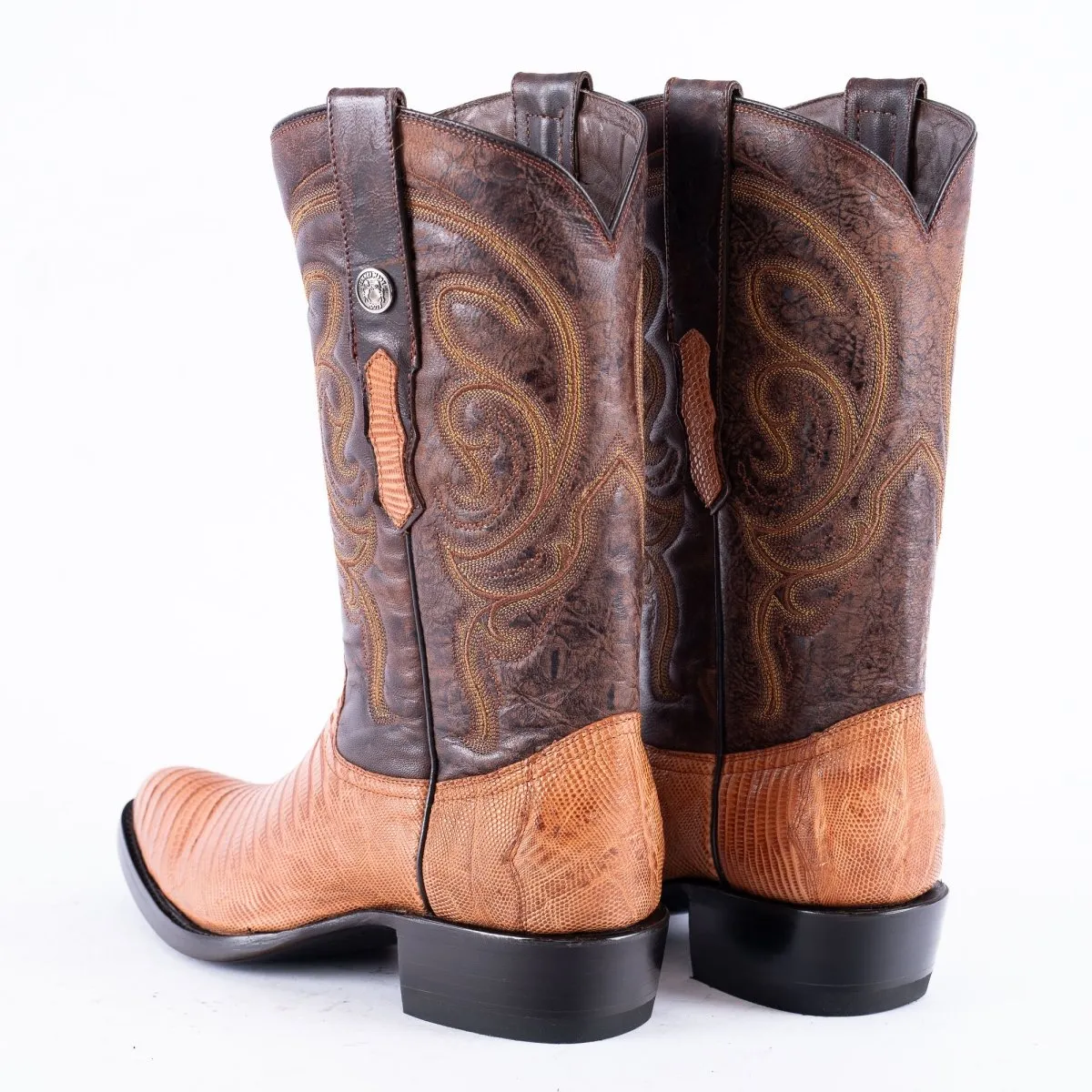 TANNER MARK EXOTIC LEATHER Lizard MD Brandy Cowboy Boots