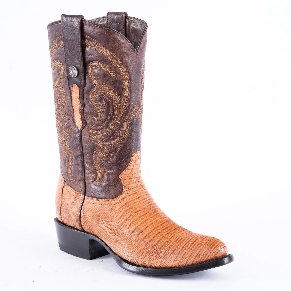 TANNER MARK EXOTIC LEATHER Lizard MD Brandy Cowboy Boots