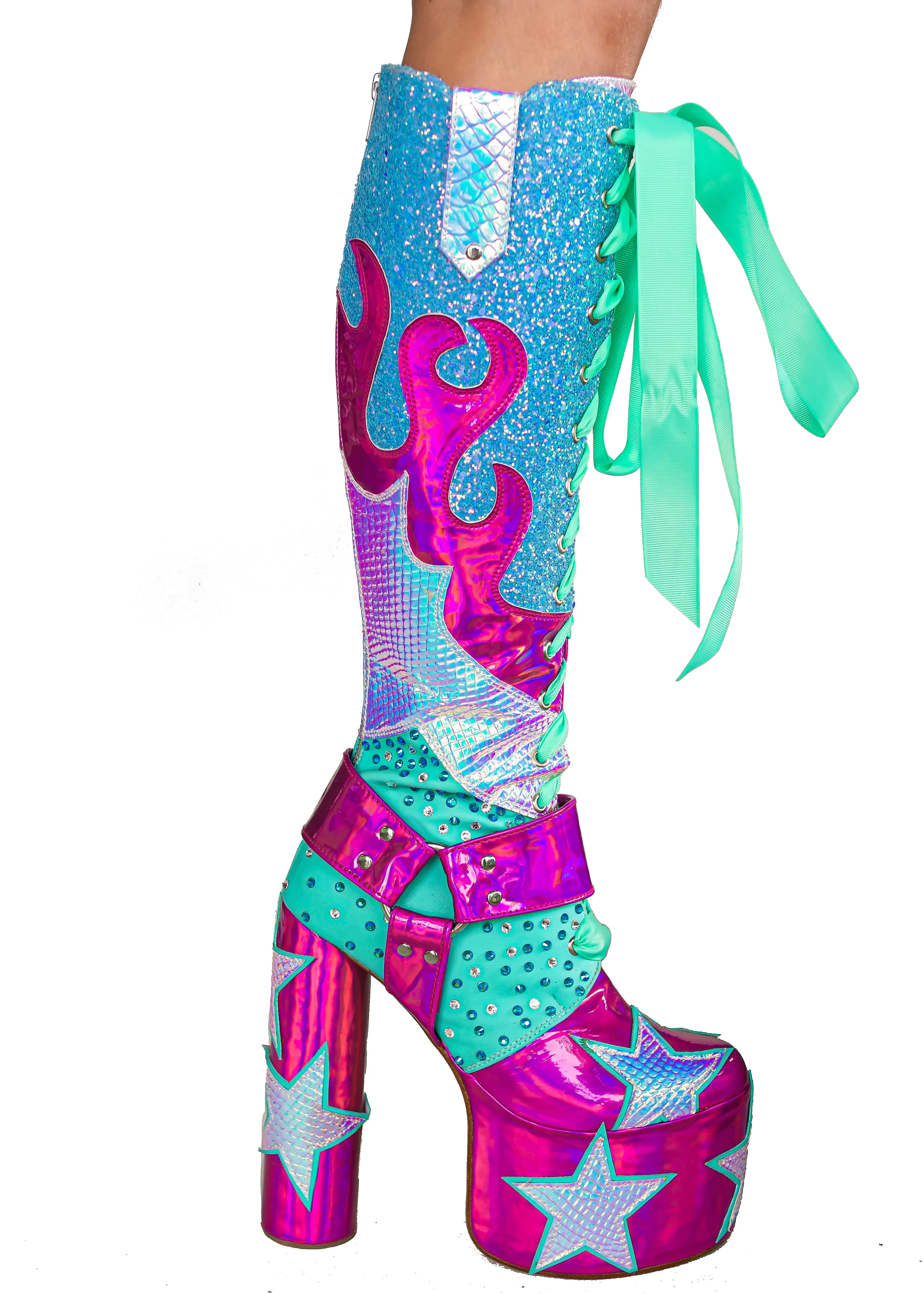 The Cosmic Kidd Platform Cowgirl Boots