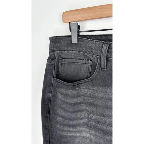 The Fine Print Womens High Rise Wide Leg Denim Jeans Black Size 20P NWT