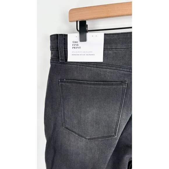 The Fine Print Womens High Rise Wide Leg Denim Jeans Black Size 20P NWT