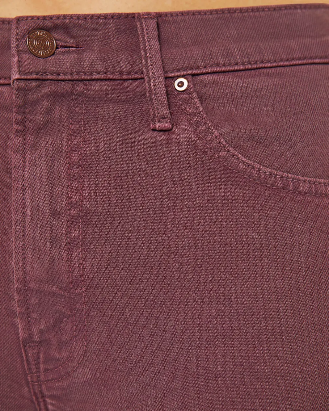 THE INSIDER CROP STEP FRAY IN MAUVE WINE