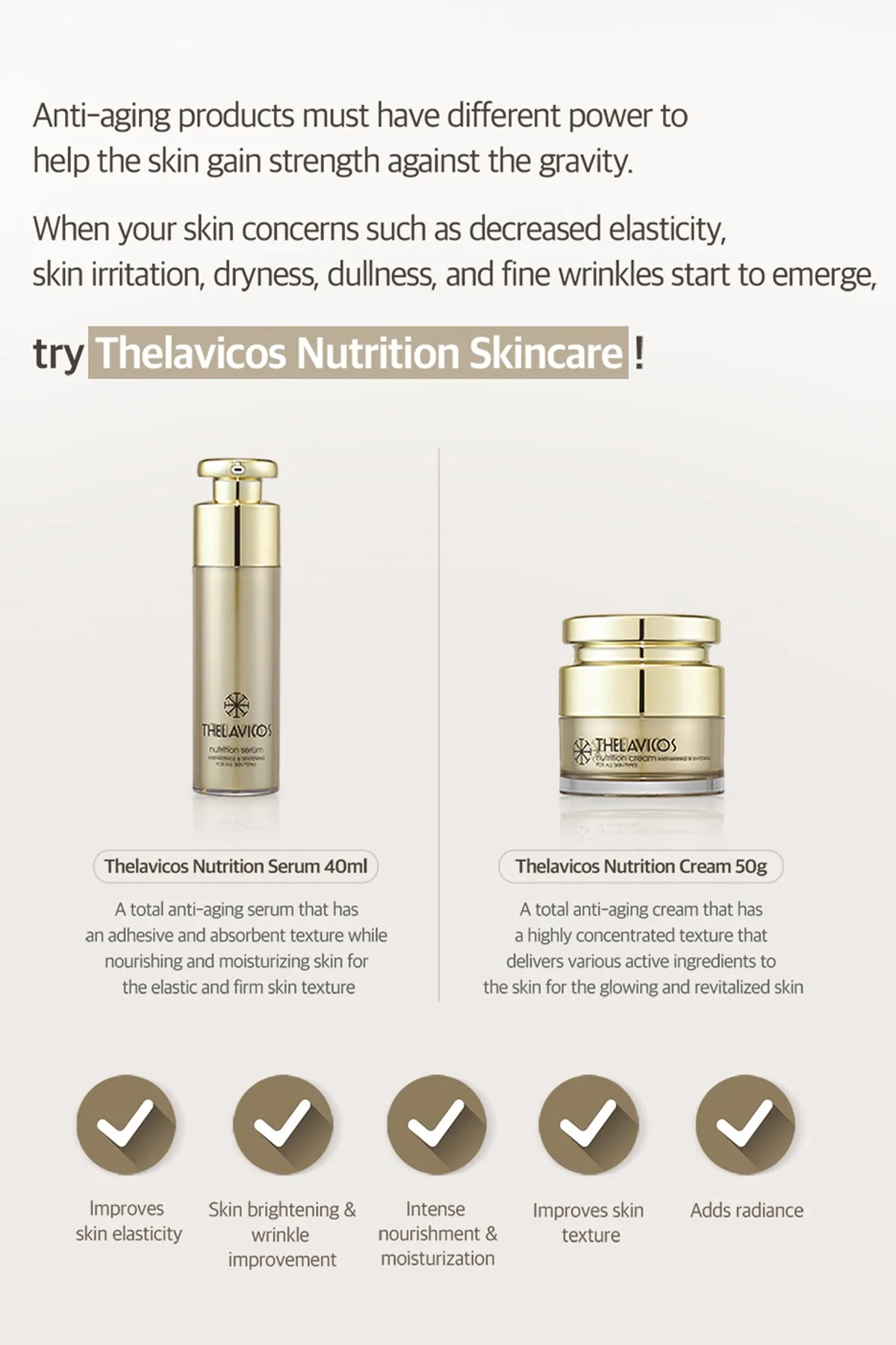 Thelavicos Nutrition Cosmetic Set Serum   Cream
