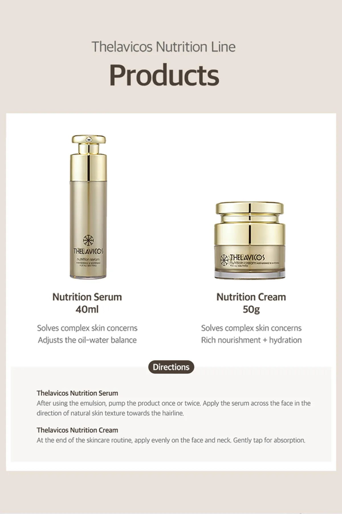 Thelavicos Nutrition Cosmetic Set Serum   Cream