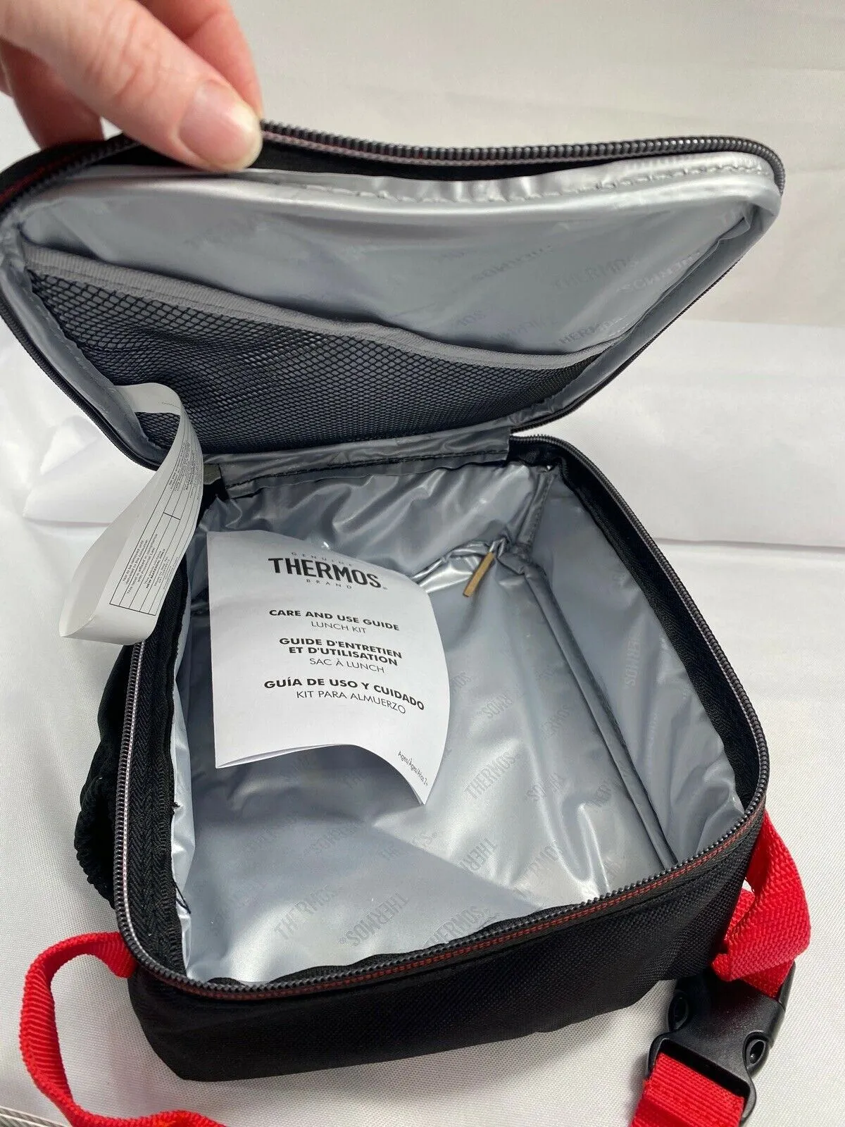 THERMOS BRAND INSULATED LUNCH KIT Box Bag Red Grey  Black Hot Cold Travel