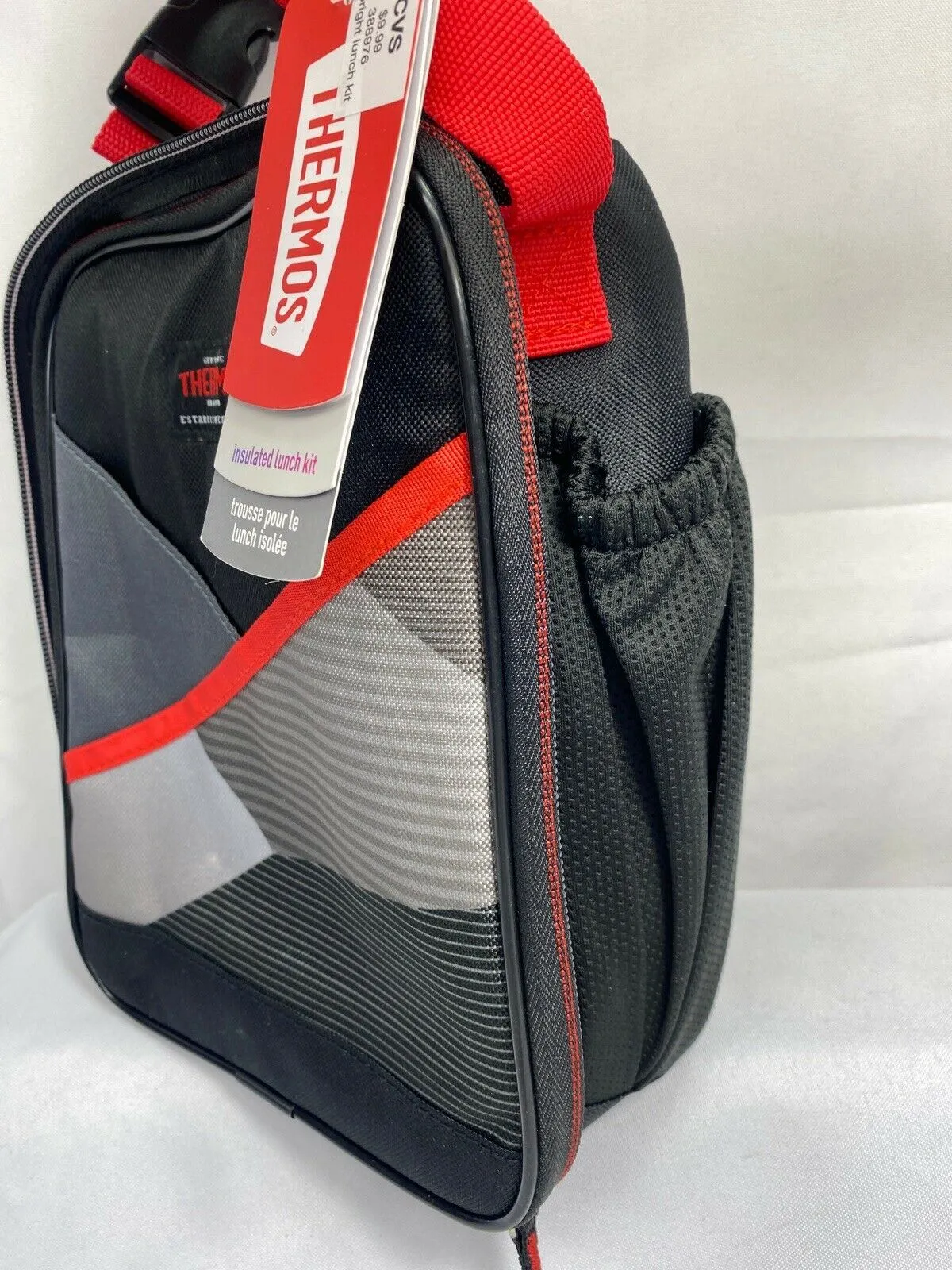 THERMOS BRAND INSULATED LUNCH KIT Box Bag Red Grey  Black Hot Cold Travel