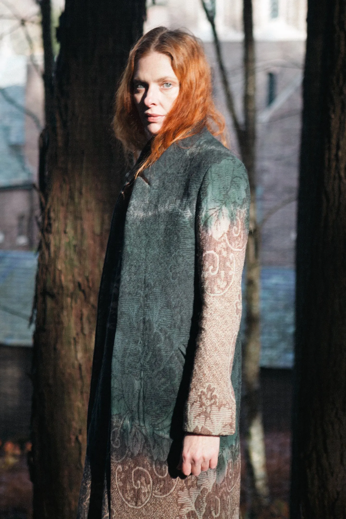 tie dyed victorian rug coat