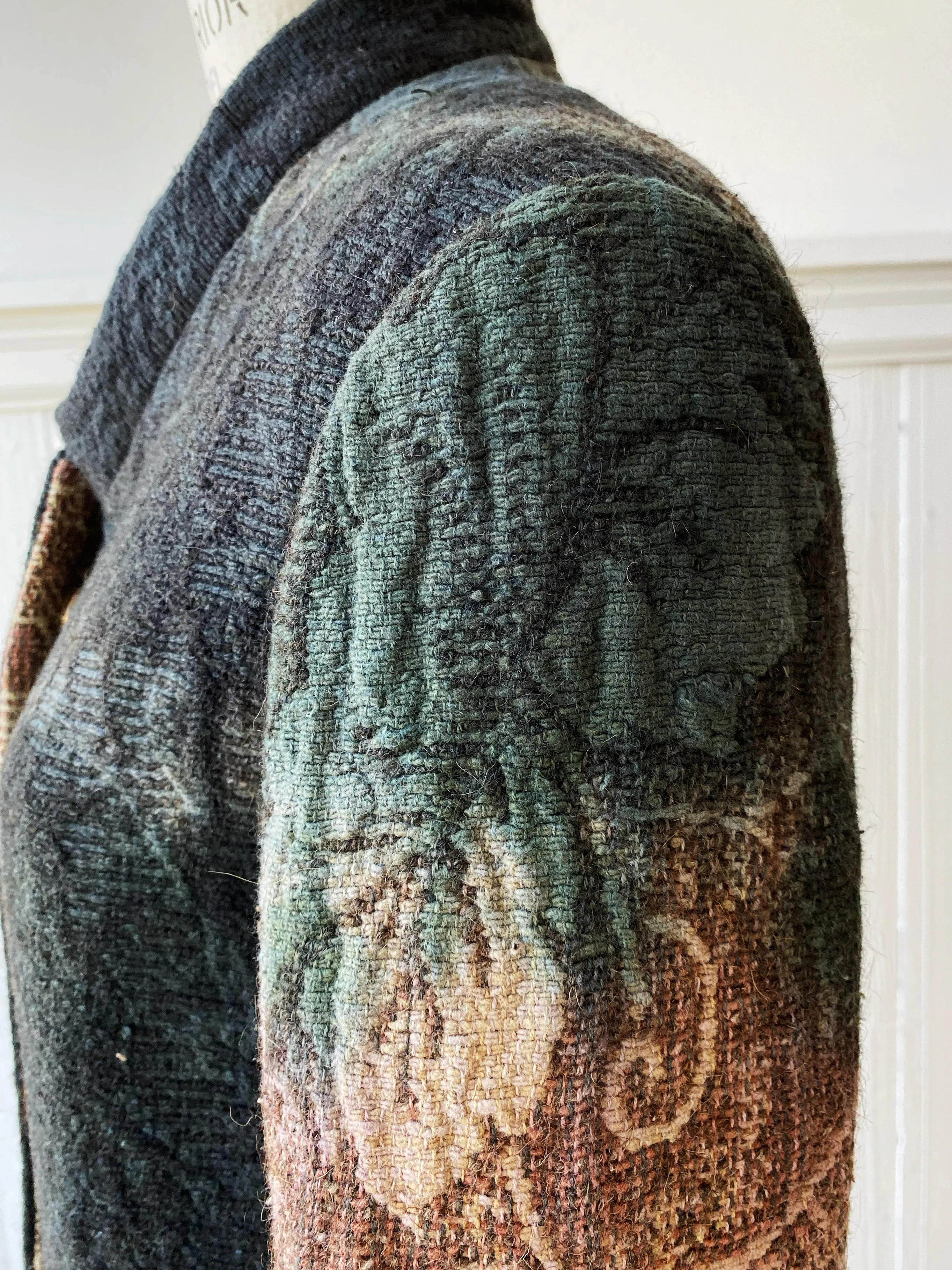 tie dyed victorian rug coat
