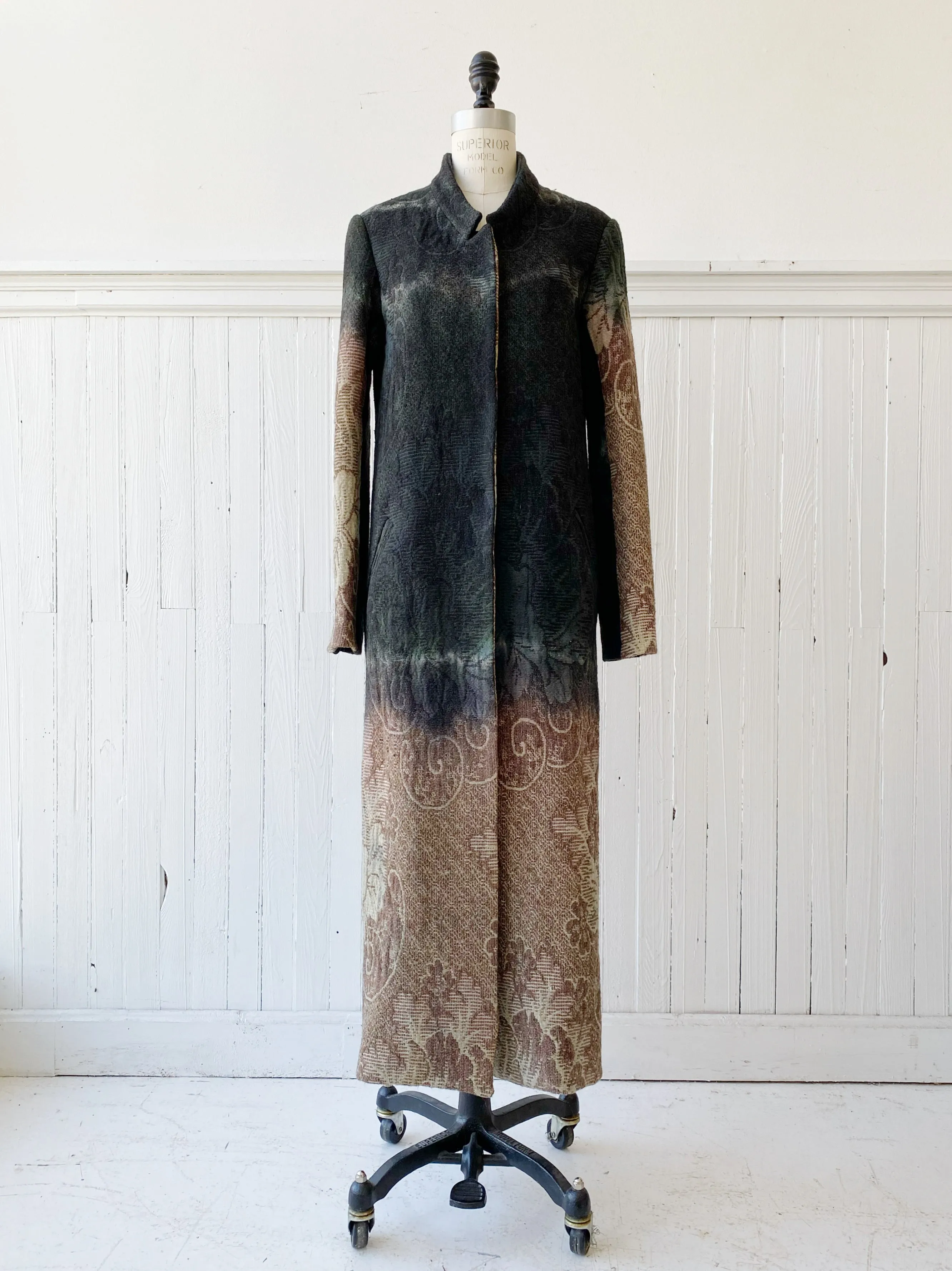 tie dyed victorian rug coat