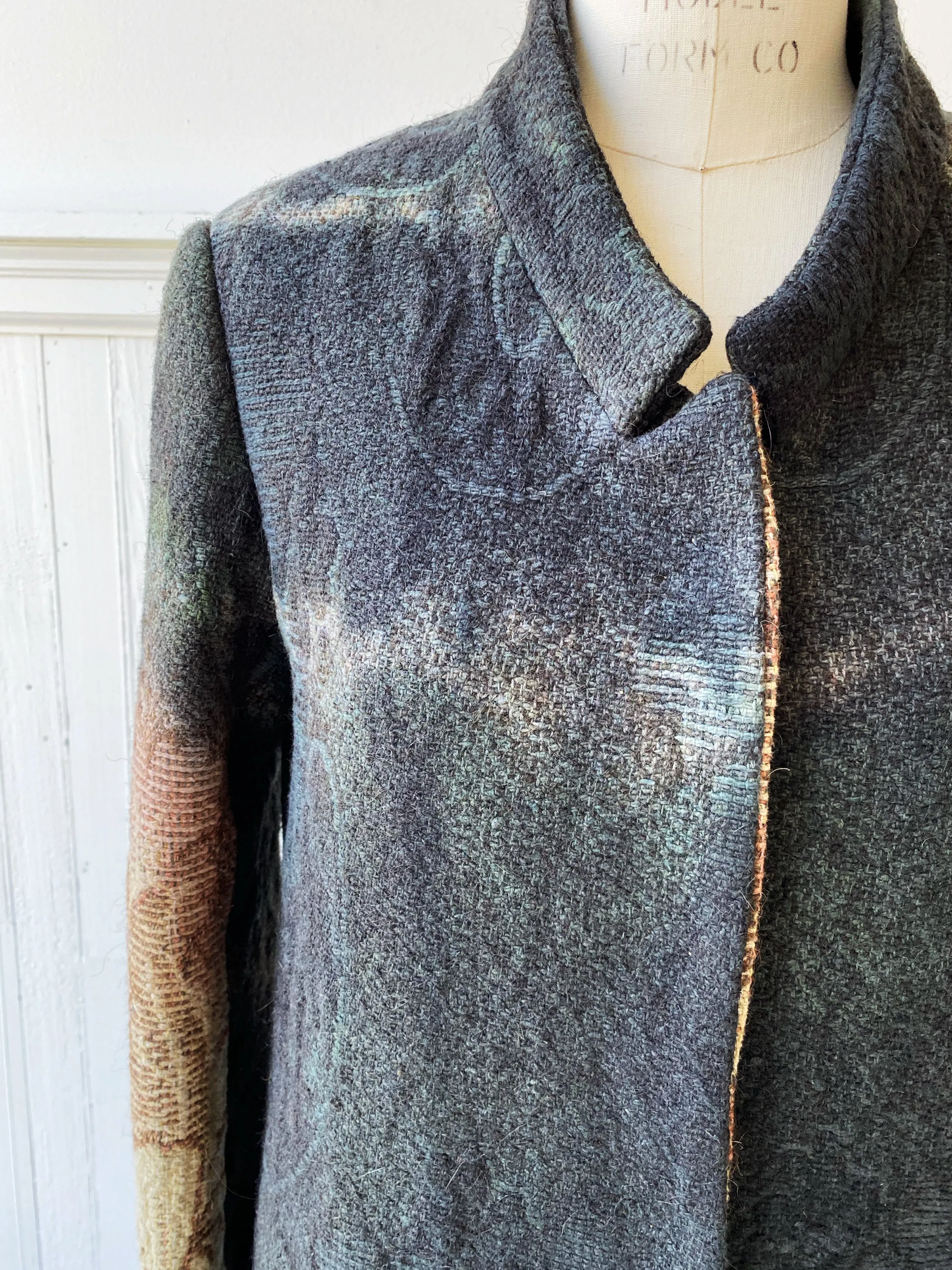 tie dyed victorian rug coat