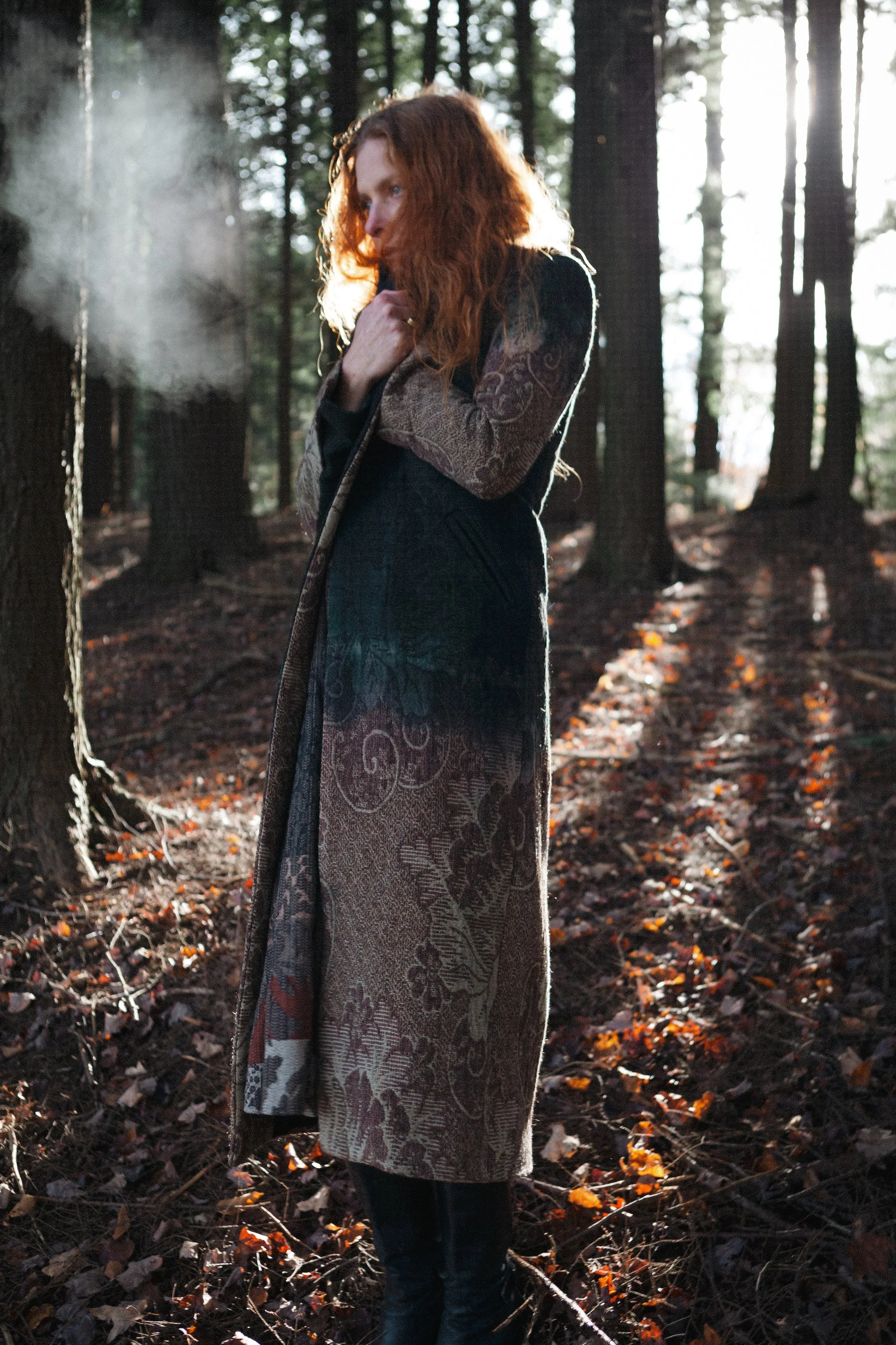 tie dyed victorian rug coat