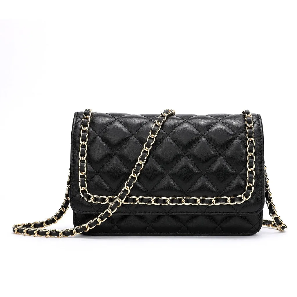 Tiffany & Fred Quilted Sheepskin Leather Crossbody