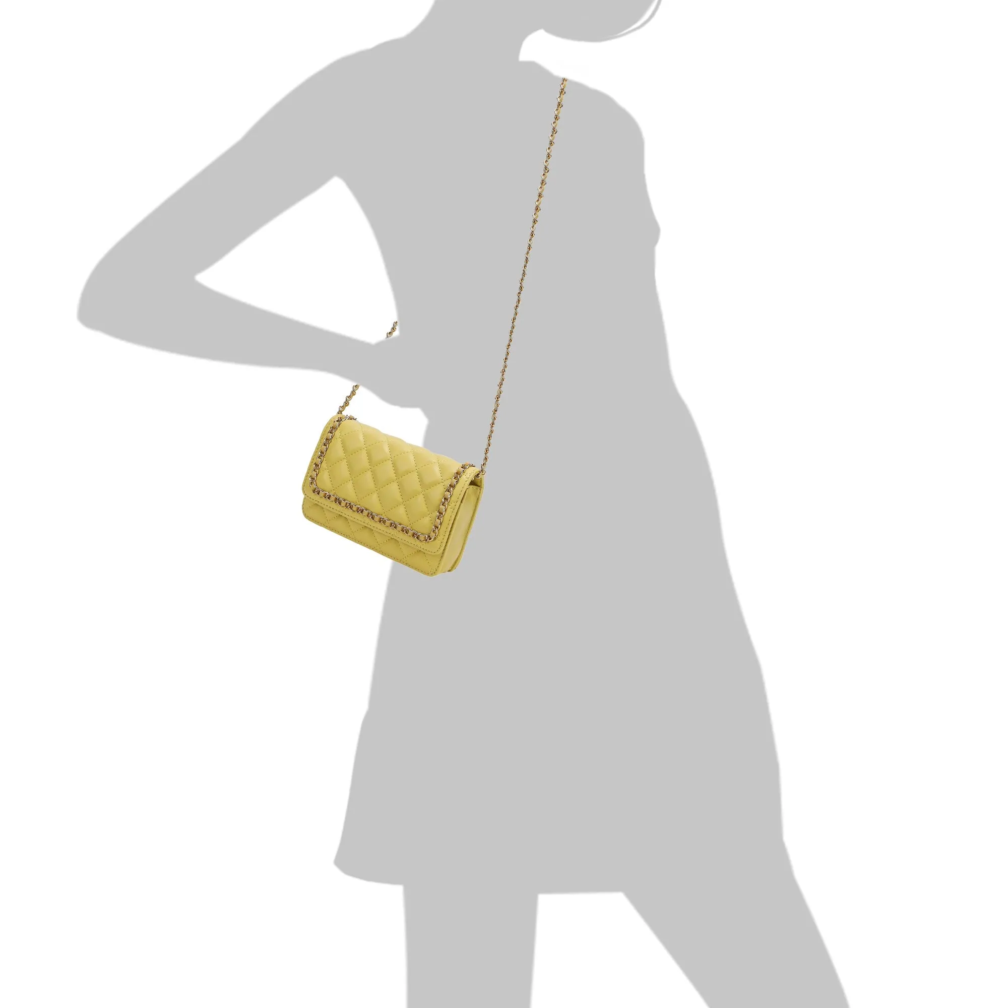 Tiffany & Fred Quilted Sheepskin Leather Crossbody