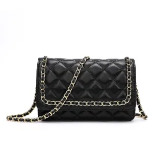 Tiffany & Fred Quilted Sheepskin Leather Crossbody