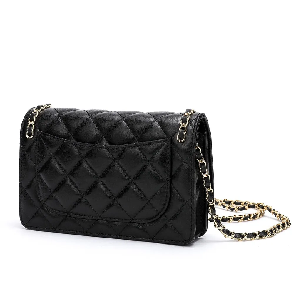 Tiffany & Fred Quilted Sheepskin Leather Crossbody