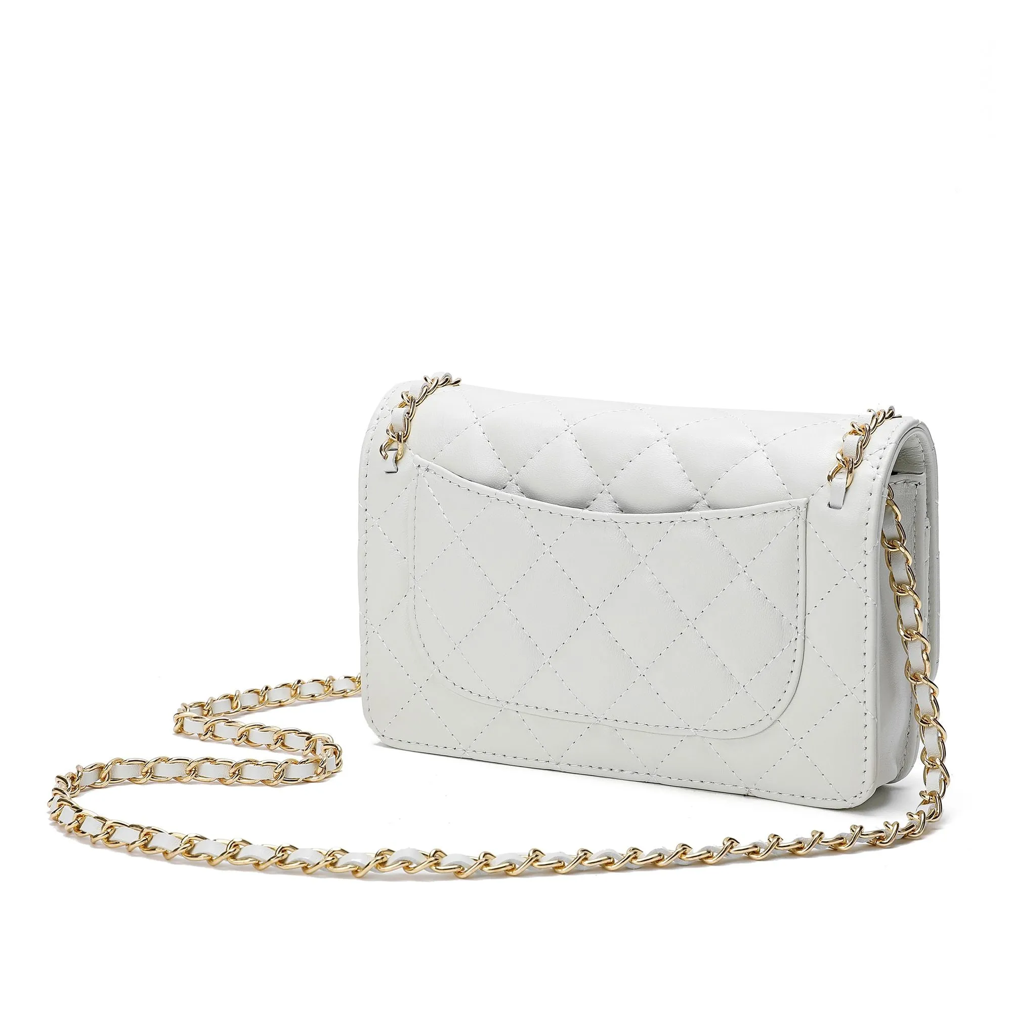 Tiffany & Fred Quilted Sheepskin Leather Crossbody