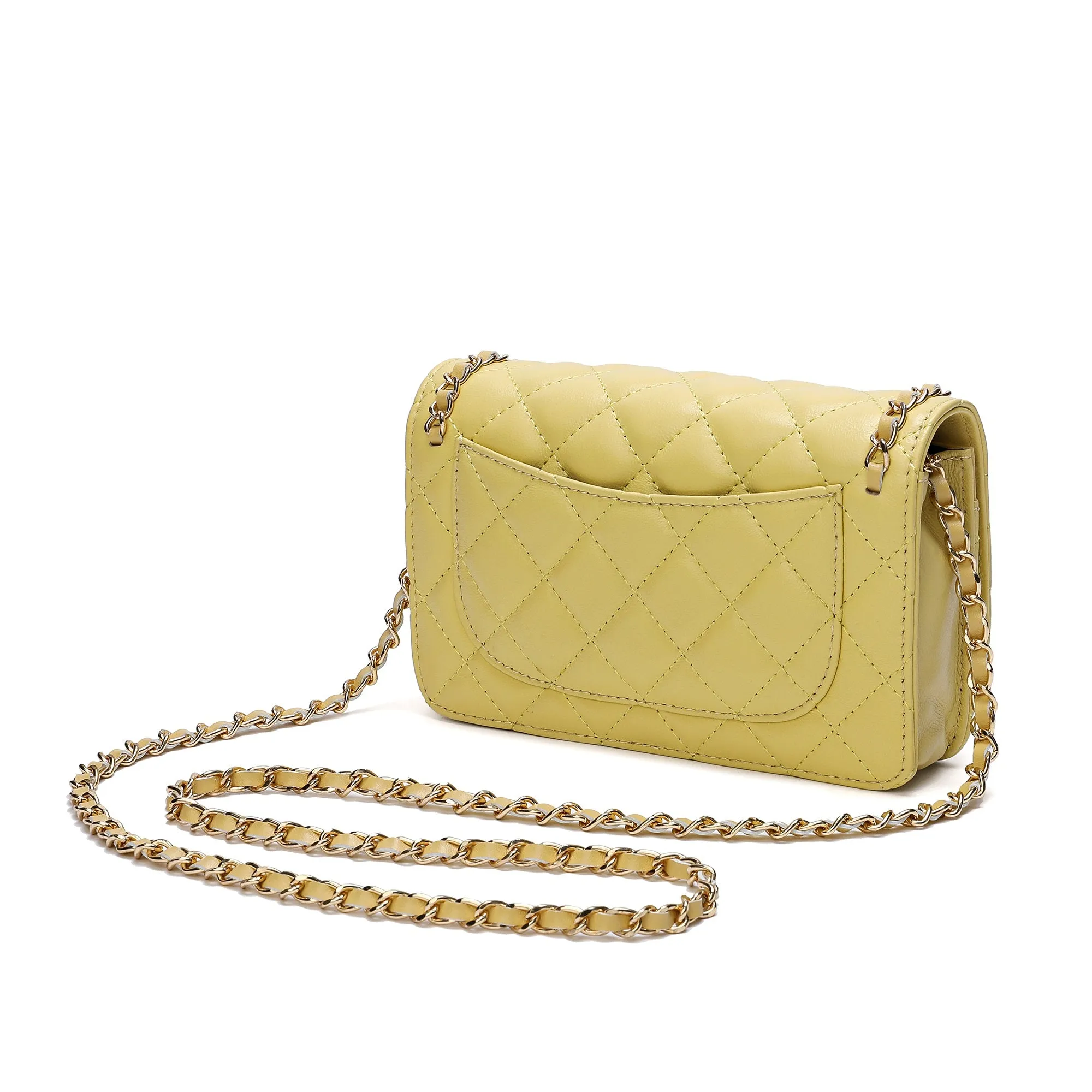 Tiffany & Fred Quilted Sheepskin Leather Crossbody