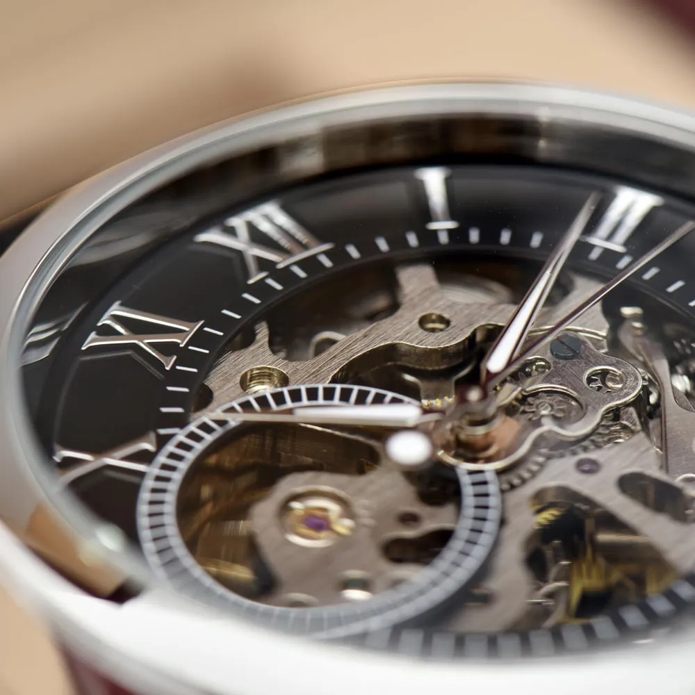 To My Soulmate | Every Second | Luxury Openface Men's Watch With Genuine Leather Band
