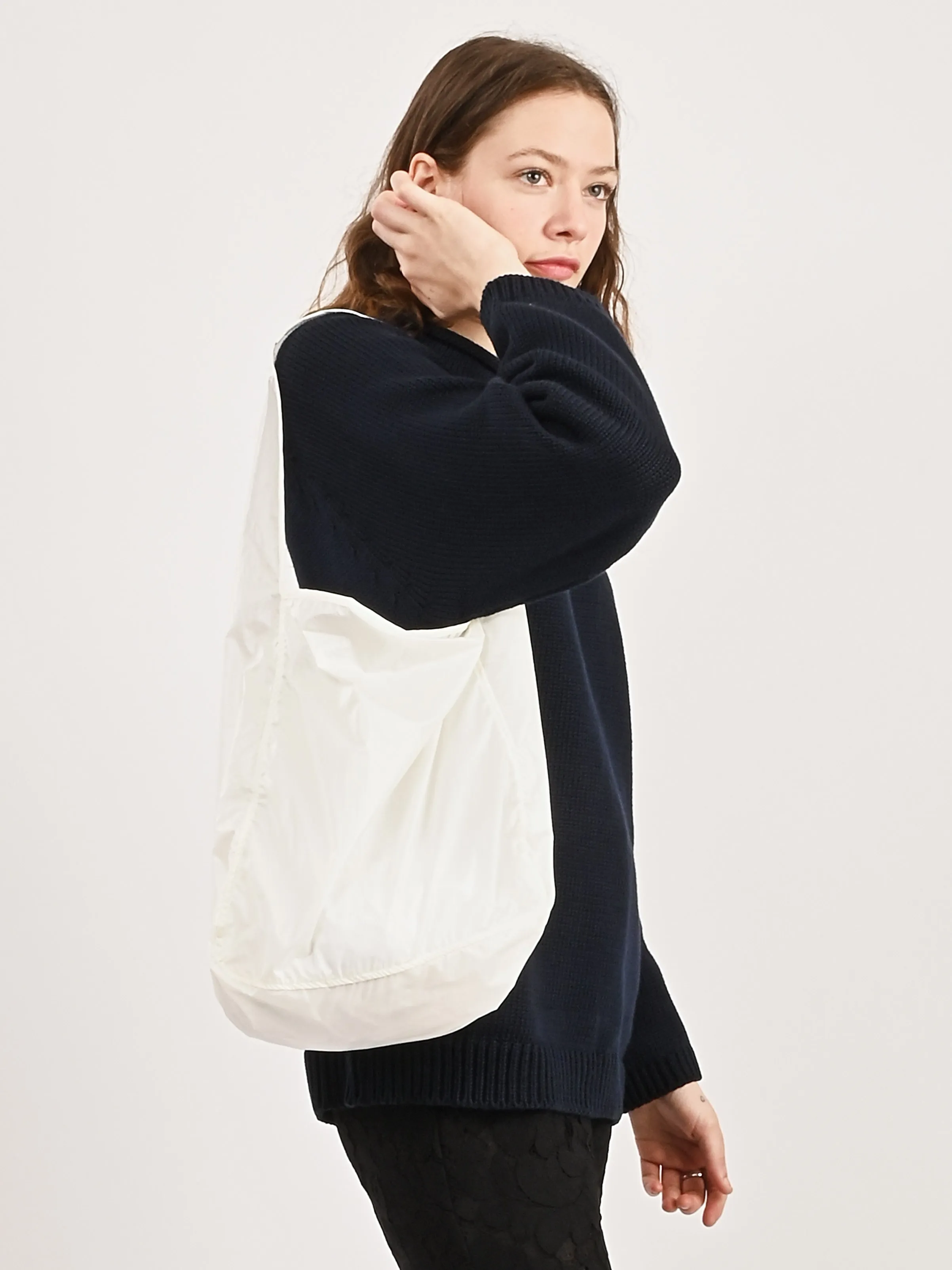 Transparent White Compactible Tote