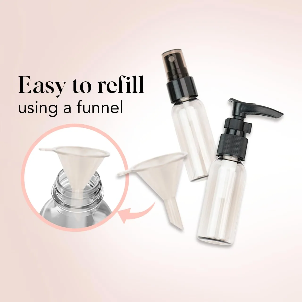Travel Bottles for Toiletries - TSA Approved Bottles, Refillable, Leak-Proof Travel Size Containers, Essentials Kit for Shampoo, Conditioner, Lotion and More, Valentines Gift - 11 Pack