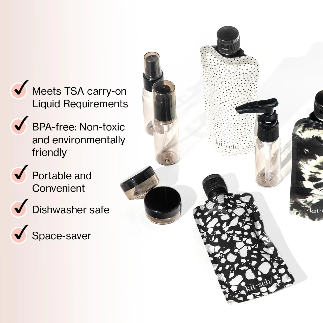 Travel Bottles for Toiletries - TSA Approved Bottles, Refillable, Leak-Proof Travel Size Containers, Essentials Kit for Shampoo, Conditioner, Lotion and More, Valentines Gift - 11 Pack