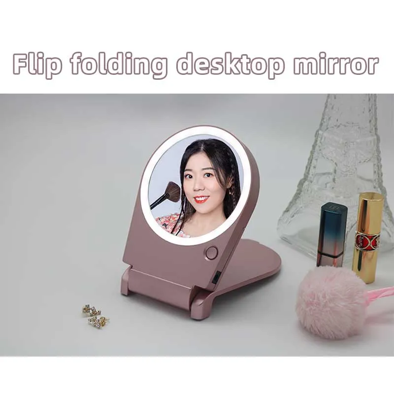 Travel makeup mirror 5x magnifiying diy vanity mirror with lights compact