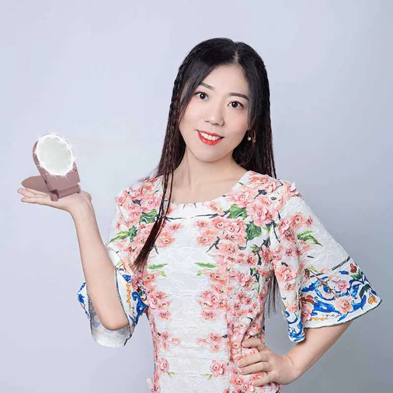 Travel makeup mirror 5x magnifiying diy vanity mirror with lights compact