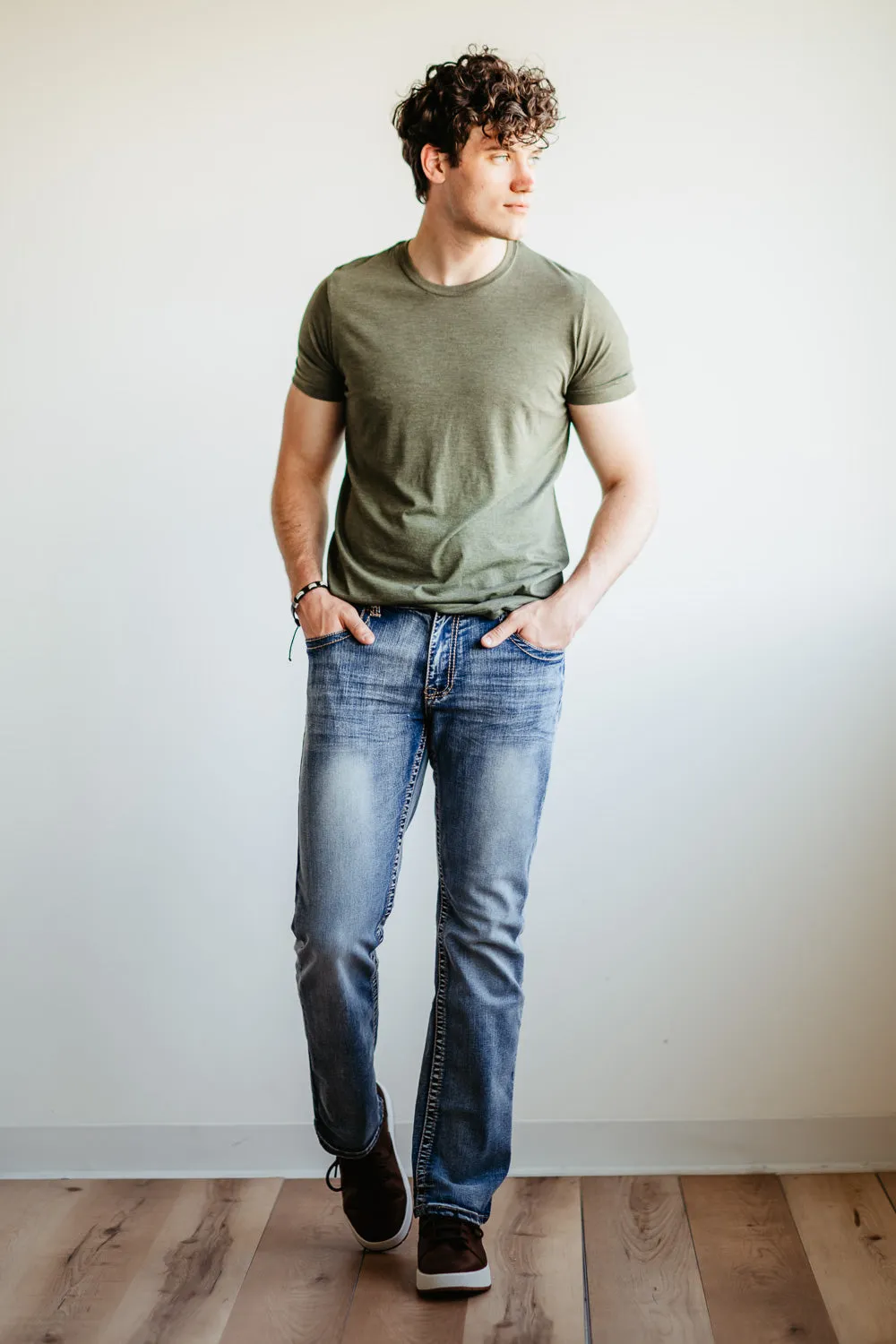 True Luck Arlington Bootcut Stretch Jeans for Men | TL17150019