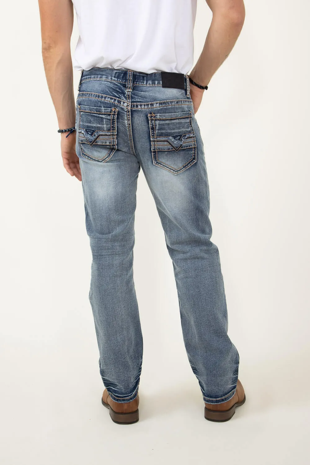 True Luck Arlington Bootcut Stretch Jeans for Men | TL17150019