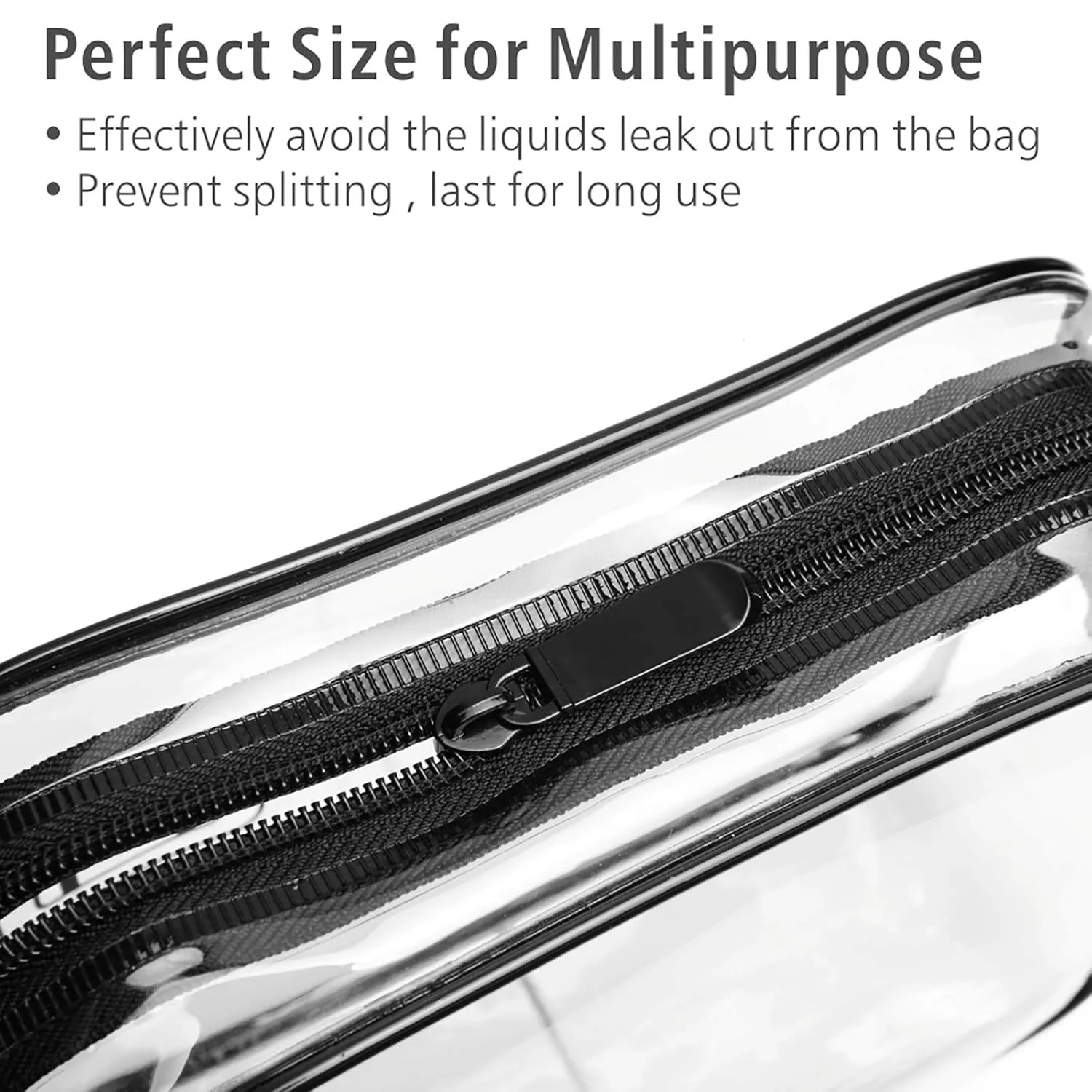 TSA Approved Waterproof Clear Makeup Toiletry Bag for Women and Men