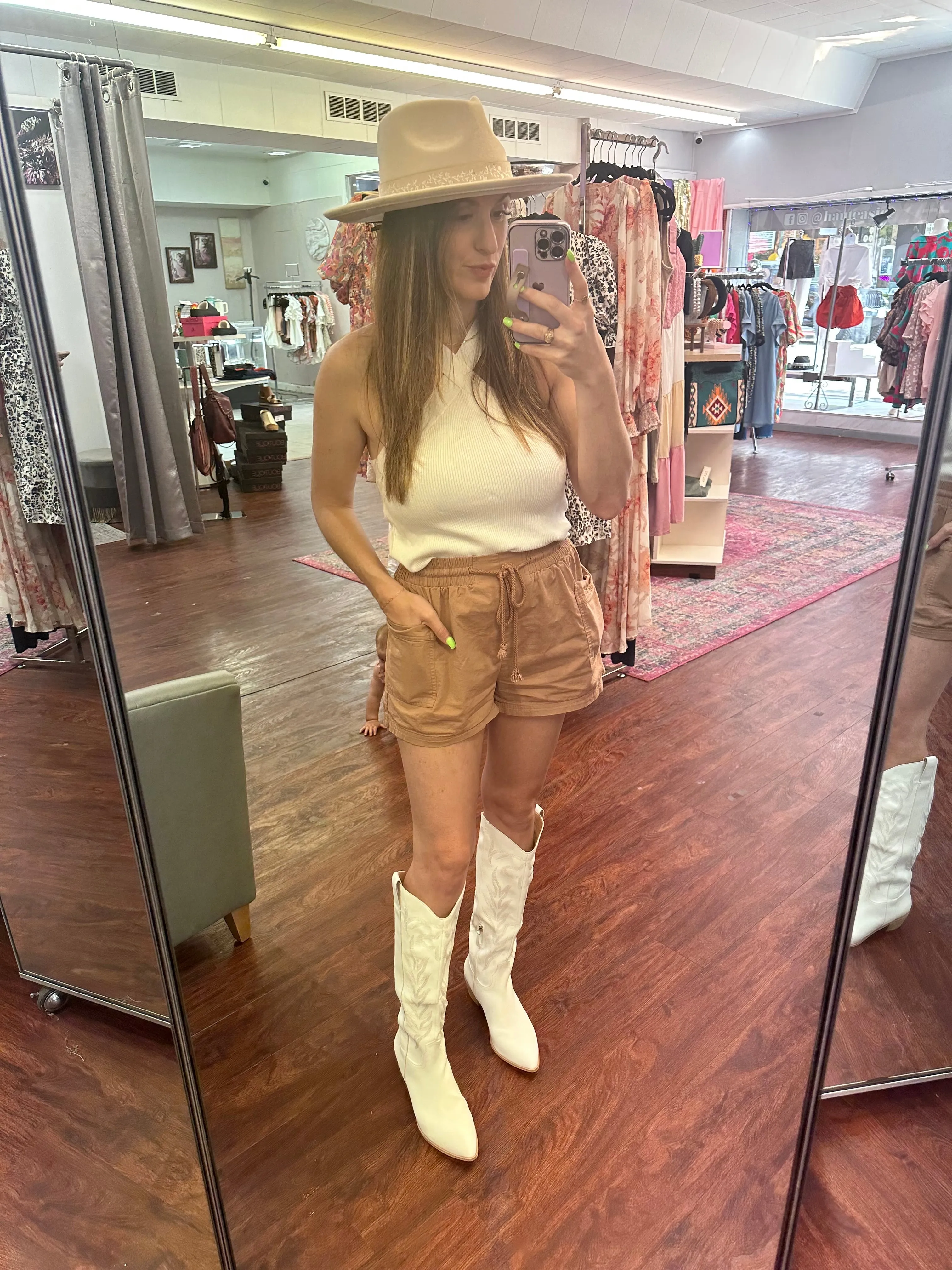 Twain Tall Boots: White