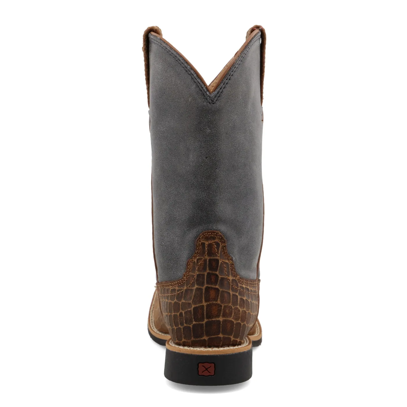 Twisted X Kid's Top Hand-Chocolate and Dusty Blue