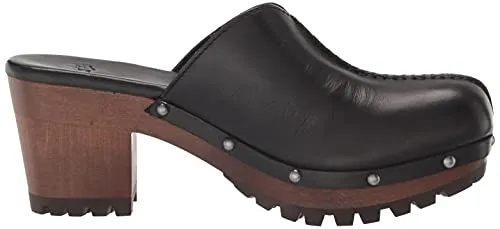 UGG Women's Judi Clog, Black Leather, 12