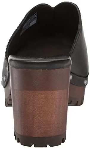 UGG Women's Judi Clog, Black Leather, 12