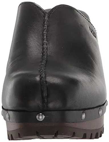 UGG Women's Judi Clog, Black Leather, 12
